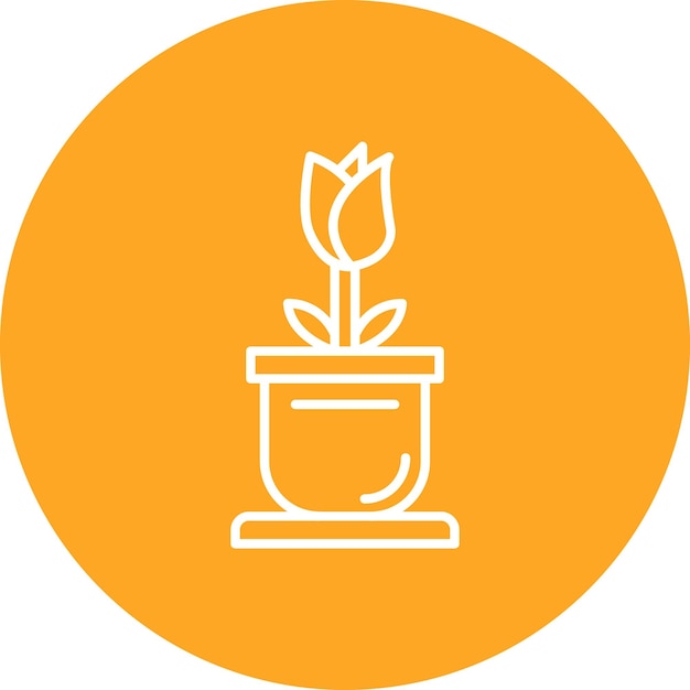 Imagen vectorial del icono del tulipán Se puede usar para la primavera