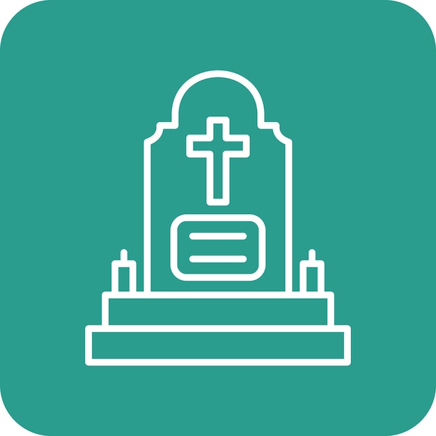 Imagen vectorial del icono de la tumba Se puede usar para la vida familiar