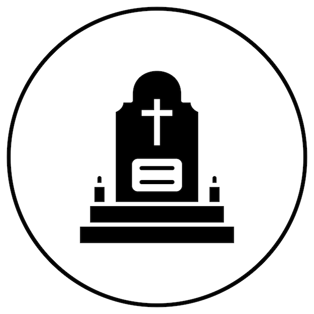 Imagen vectorial del icono de la tumba Se puede usar para la vida familiar