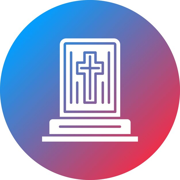 La imagen vectorial del icono de la tumba se puede utilizar para el funeral