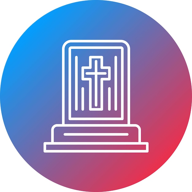 La imagen vectorial del icono de la tumba se puede utilizar para el funeral
