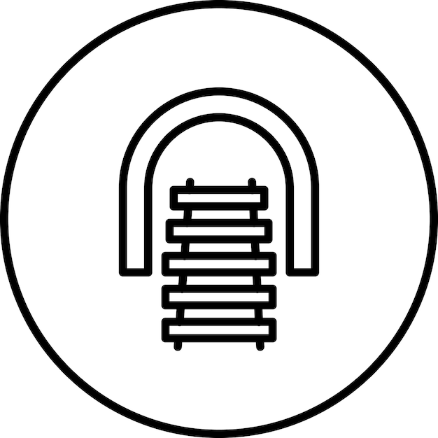 Imagen vectorial del icono del túnel Se puede utilizar para el ferrocarril