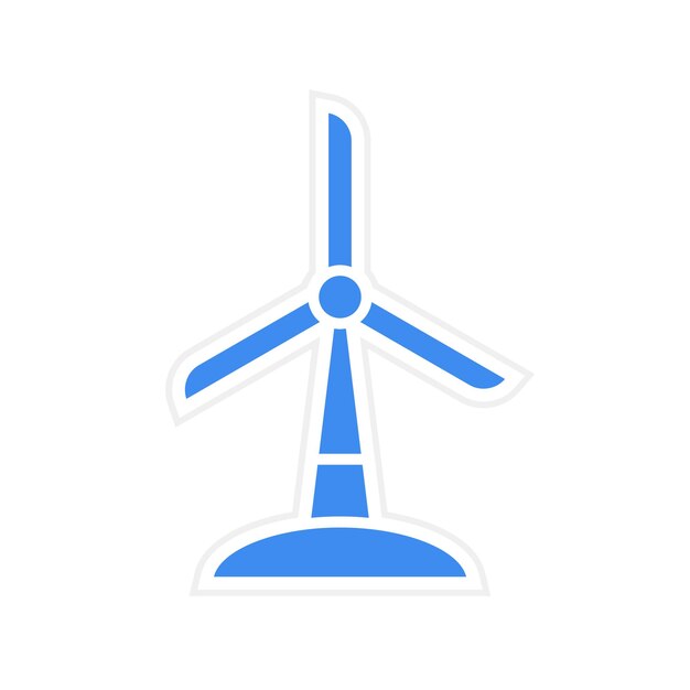 Imagen vectorial del icono de la turbina eólica Se puede utilizar para la agricultura y la jardinería