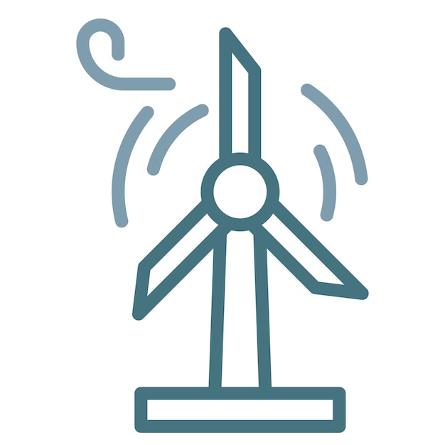 Imagen vectorial del icono de la turbina eólica Puede utilizarse para el desarrollo ecológico