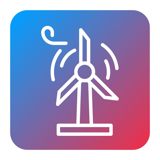 Imagen vectorial del icono de la turbina eólica Puede utilizarse para el desarrollo ecológico