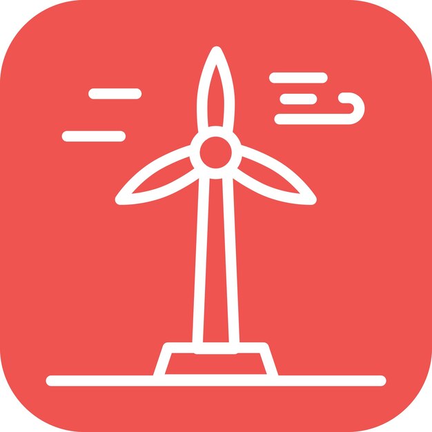 Imagen vectorial del icono de la turbina eólica Puede utilizarse para la fabricación
