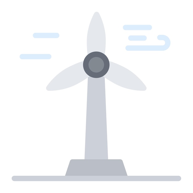 Imagen vectorial del icono de la turbina eólica Puede utilizarse para la fabricación