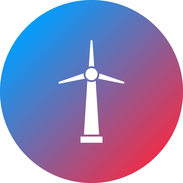 Imagen vectorial del icono de la turbina Se puede utilizar para Ecología