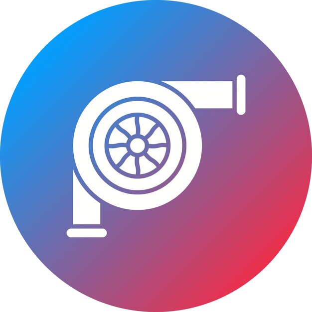 Imagen vectorial del icono Turbo Se puede usar para Auto Racing