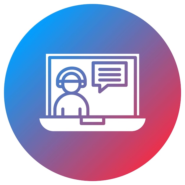 Imagen vectorial del icono de tutoría Se puede utilizar para la economía Gig