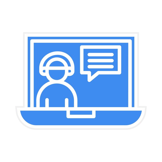 Imagen vectorial del icono de tutoría Se puede utilizar para la economía Gig