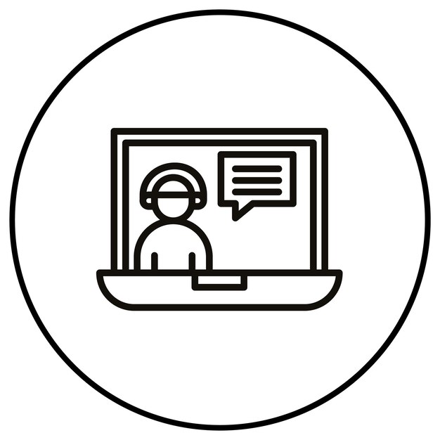 Imagen vectorial del icono de tutoría Se puede utilizar para la economía Gig
