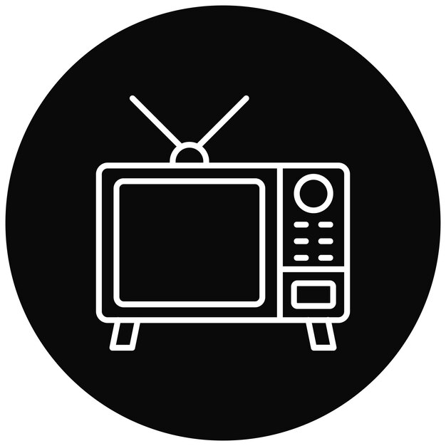 Imagen vectorial de icono de TV Se puede utilizar para el cine