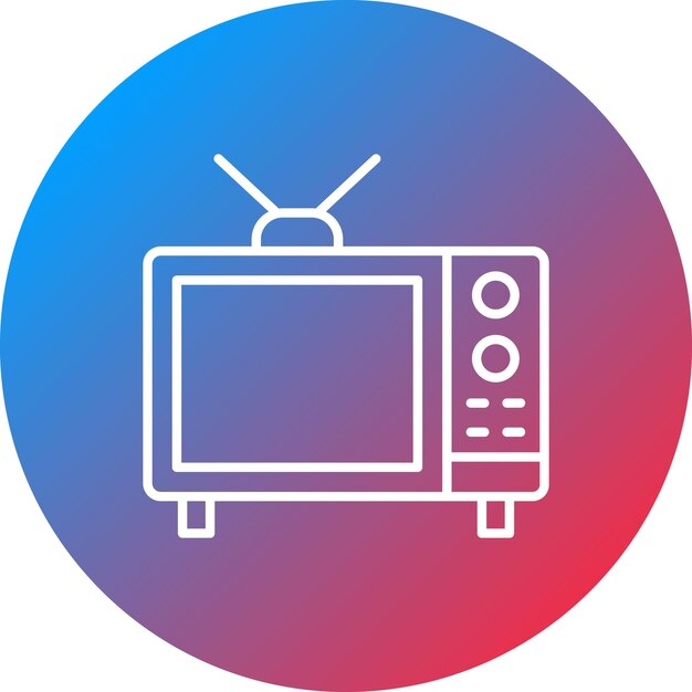 Imagen vectorial del icono de la TV Se puede utilizar para la vida familiar