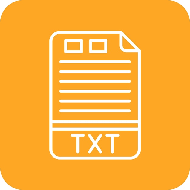 Imagen vectorial de icono TXT Se puede utilizar para formatos de archivo