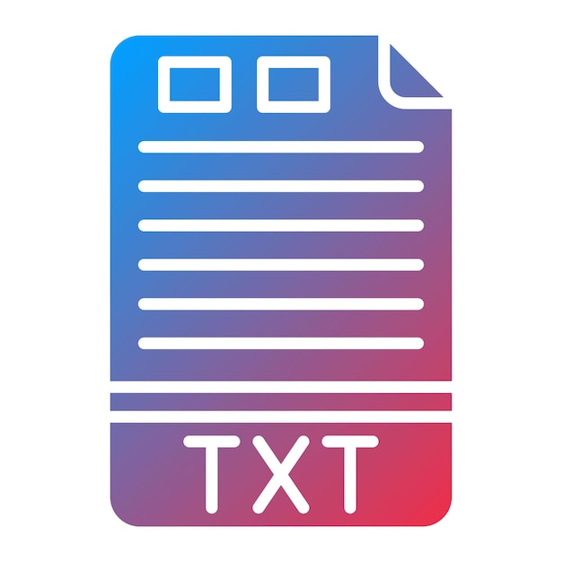 Imagen vectorial de icono TXT Se puede utilizar para formatos de archivo
