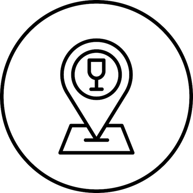Imagen vectorial del ícono de ubicación de la barra Se puede usar para la barra