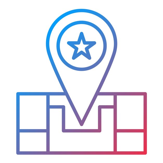 Imagen vectorial del icono de la ubicación de cumpleaños Se puede usar para cumpleaños
