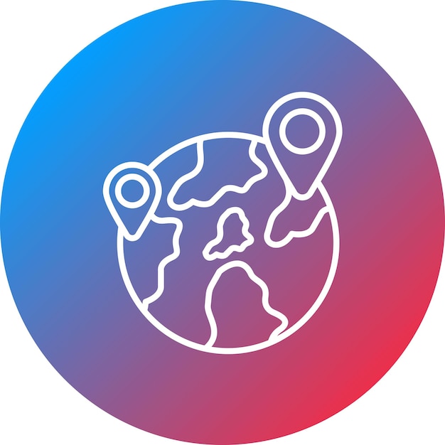 Imagen vectorial de icono de ubicación mundial Puede utilizarse para el marketing