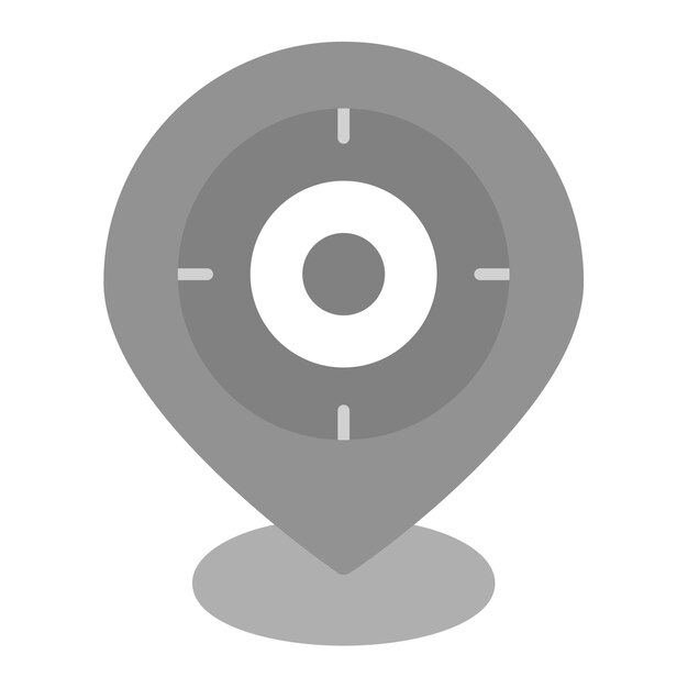 Imagen vectorial de icono de ubicación Se puede usar para tiro con arco