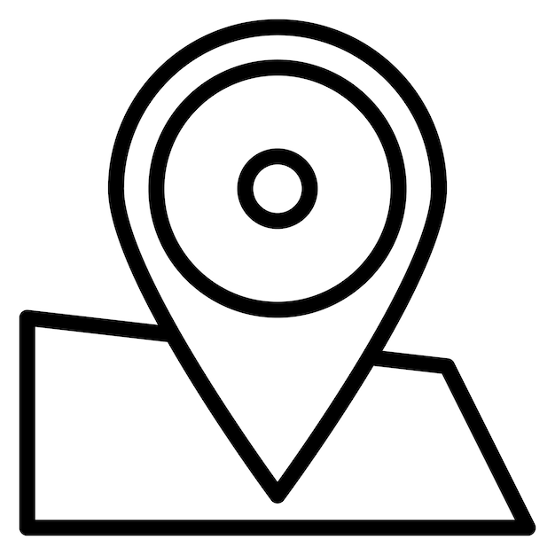 Imagen vectorial de icono de ubicación Se puede utilizar para la ciencia de datos