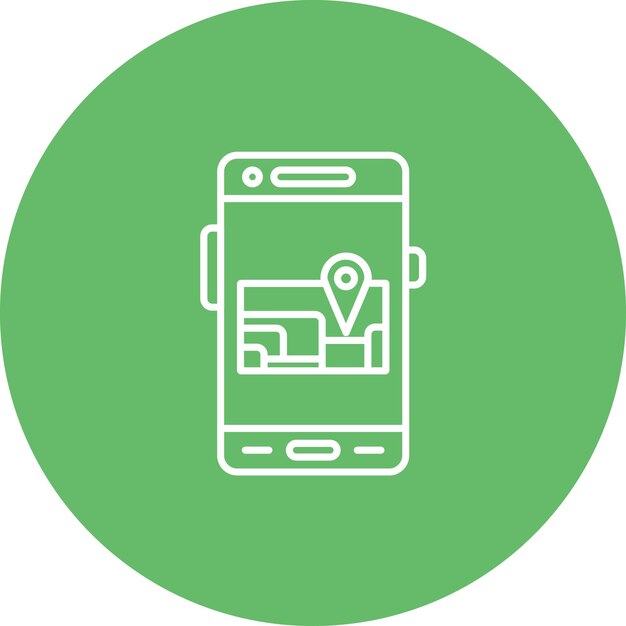 Imagen vectorial de icono de ubicación Se puede utilizar para el desarrollo de aplicaciones móviles