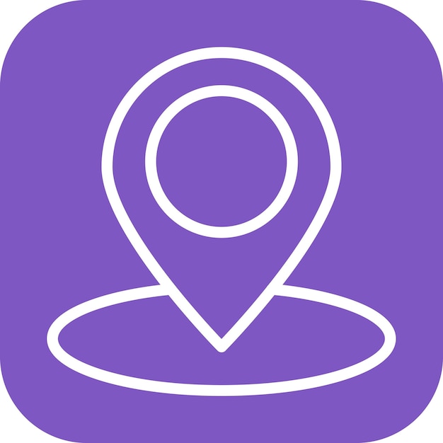 Imagen vectorial del icono de ubicación Se puede utilizar para el espacio de coworking