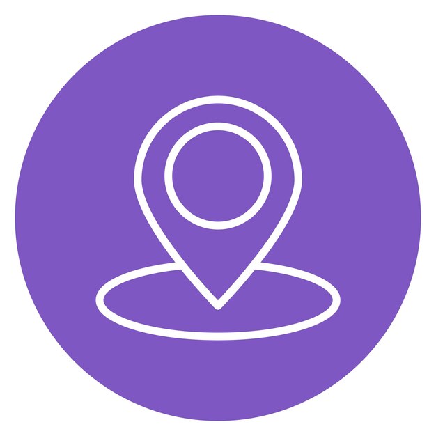 Imagen vectorial del icono de ubicación Se puede utilizar para el espacio de coworking