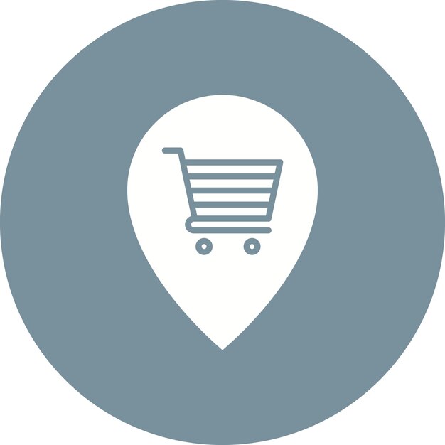 Imagen vectorial del icono de ubicación Se puede utilizar para el mercado callejero