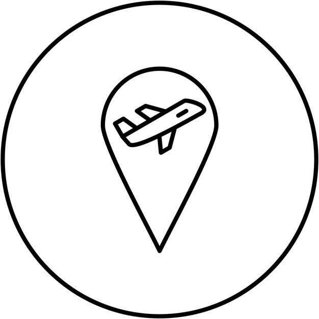 Imagen vectorial del icono de ubicación Puede utilizarse para la Agencia de Viajes