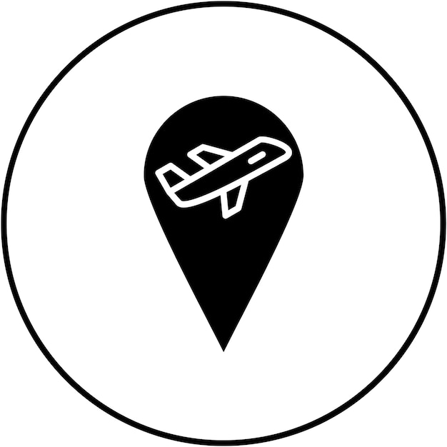 Imagen vectorial del icono de ubicación Puede utilizarse para la Agencia de Viajes