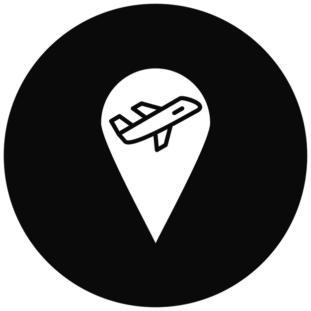 Imagen vectorial del icono de ubicación Puede utilizarse para la Agencia de Viajes