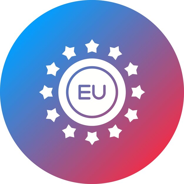 Imagen vectorial de icono de la UE Puede utilizarse para el RGPD