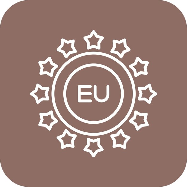 Imagen vectorial de icono de la UE Puede utilizarse para el RGPD