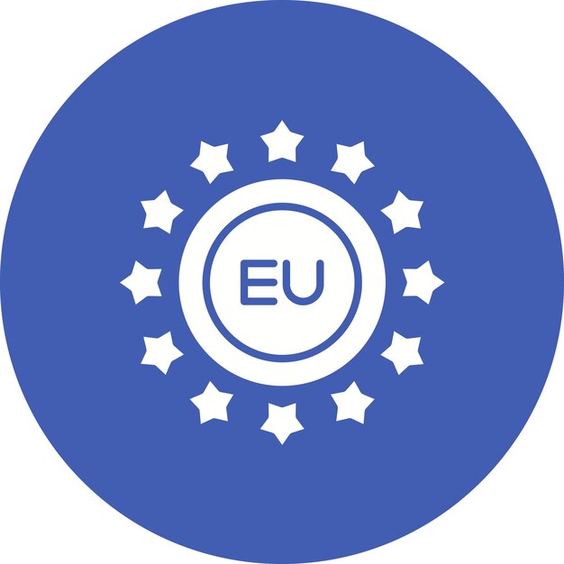 Imagen vectorial de icono de la UE Puede utilizarse para el RGPD