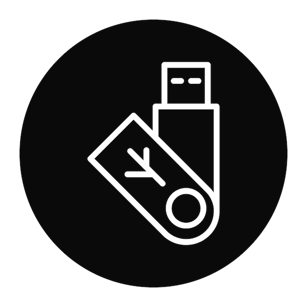 Imagen vectorial del icono de la unidad flash USB Se puede utilizar para el comercio electrónico tecnológico