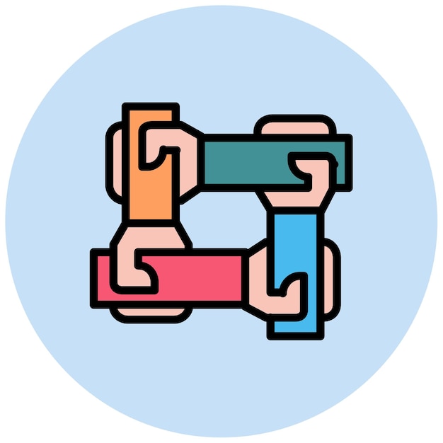 Imagen vectorial de icono de unidad Se puede usar para Amistad