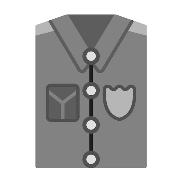 Imagen vectorial del icono del uniforme de la policía Se puede utilizar para la policía