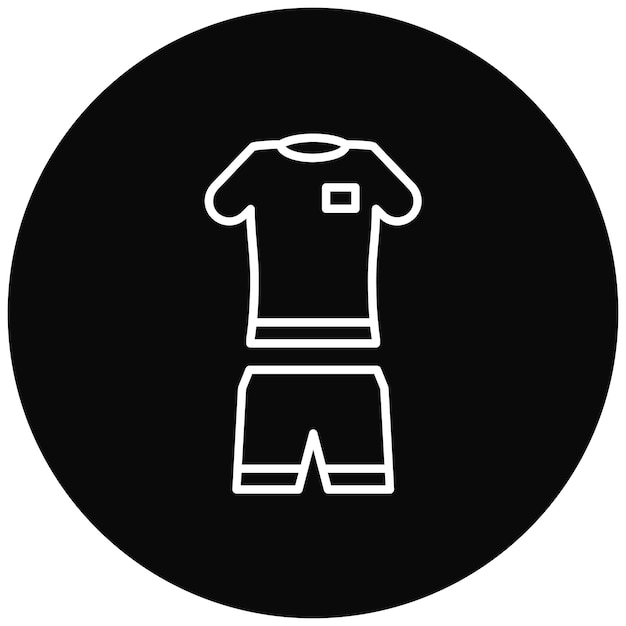 Imagen vectorial de icono uniforme Puede utilizarse para el fútbol