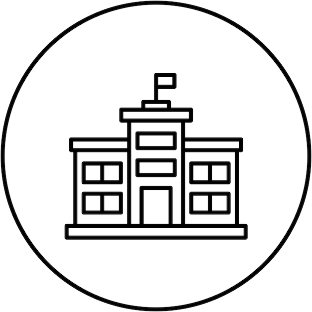 Imagen vectorial del icono de la universidad Se puede usar para Back to School