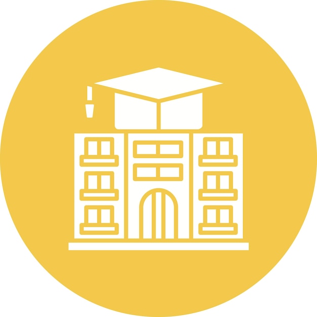 Imagen vectorial del icono de la universidad Se puede utilizar para la educación en línea