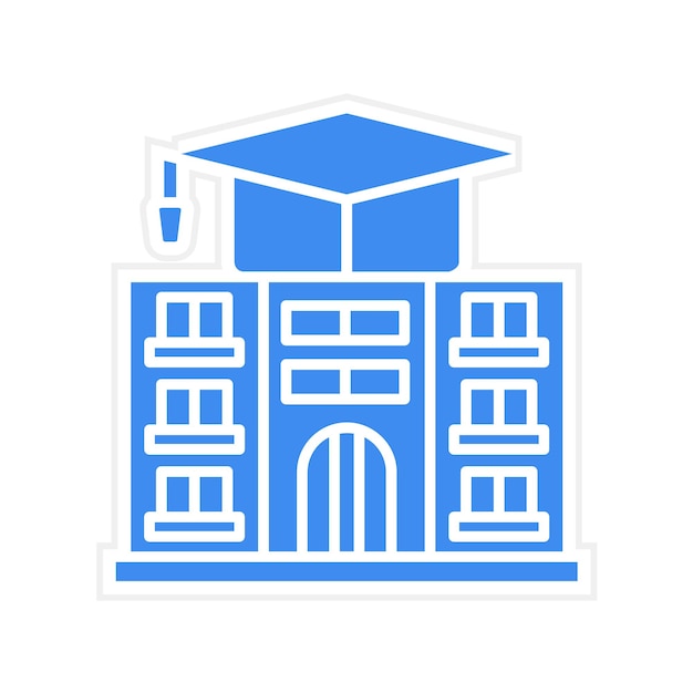 Imagen vectorial del icono de la universidad Se puede utilizar para la educación en línea