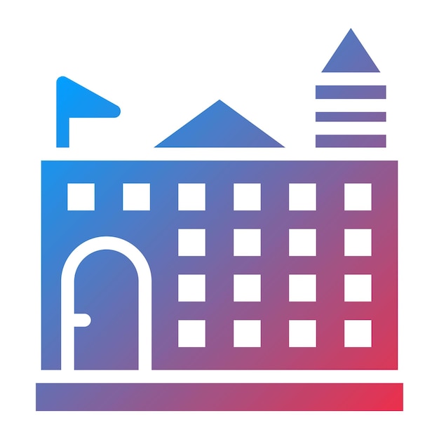 Imagen vectorial del icono de la universidad Se puede utilizar para la literatura