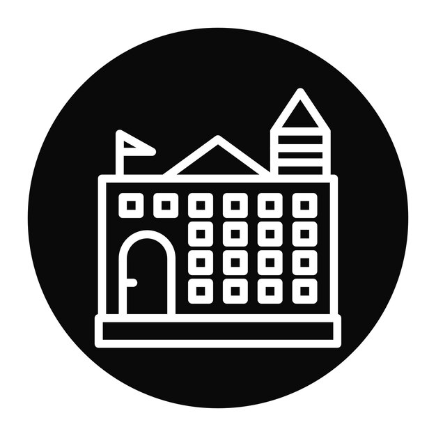 Imagen vectorial del icono de la universidad Se puede utilizar para la literatura