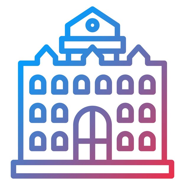 La imagen vectorial del icono de la universidad se puede utilizar para los logros