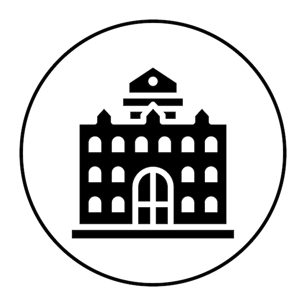 La imagen vectorial del icono de la universidad se puede utilizar para los logros