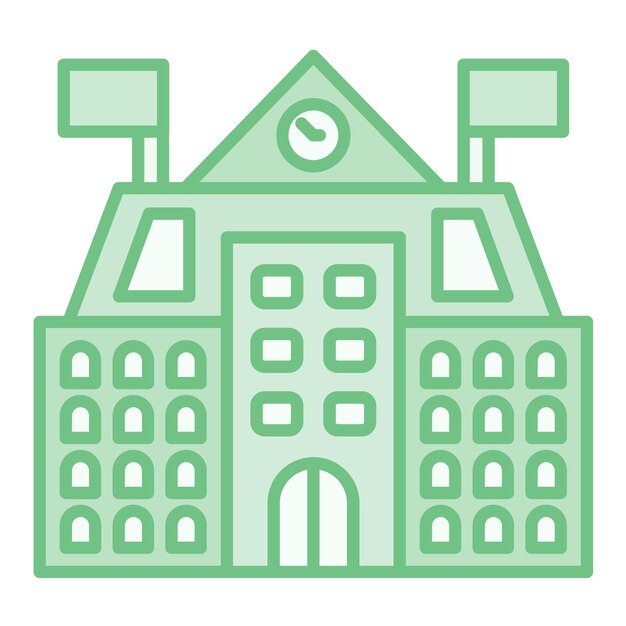 Imagen vectorial del icono de la universidad Se puede utilizar para la Universidad