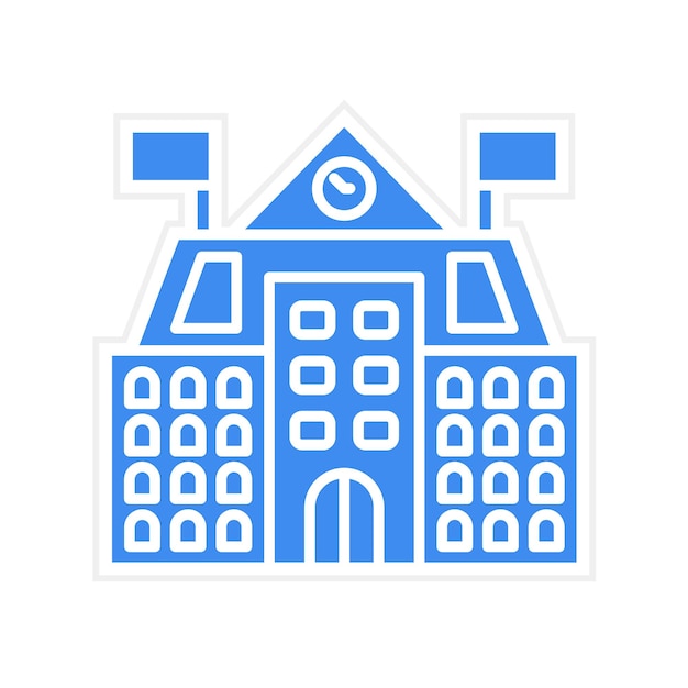 Imagen vectorial del icono de la universidad Se puede utilizar para la Universidad