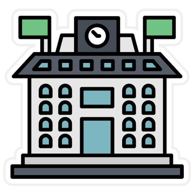 Imagen vectorial del icono de la universidad Se puede utilizar para la universidad