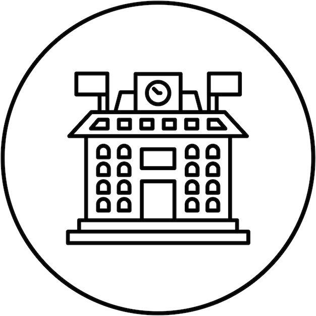Imagen vectorial del icono de la universidad Se puede utilizar para la universidad